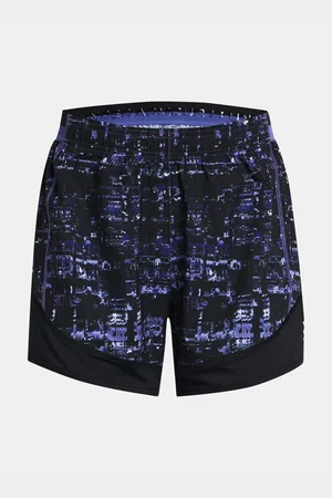 Under Armour Černo-fialové dámské vzorované sportovní kraťasy UA W