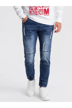 Ombre Clothing Modré pánské džíny