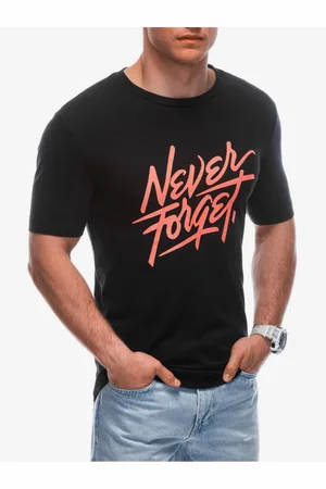 Edoti Černé pánské tričko s nápisem