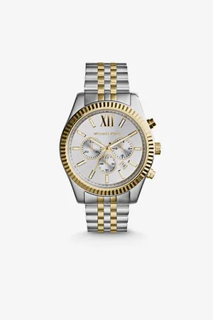 Michael Kors Stříbrno zlaté unisex hodinky Lexington