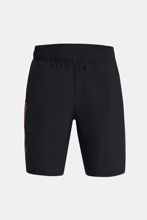 Under Armour Černé klučičí sportovní kraťasy UA Woven Wdmk Shorts-BLK