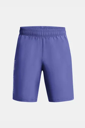 Under Armour Fialové klučičí sportovní kraťasy UA Woven Wdmk Shorts-PPL