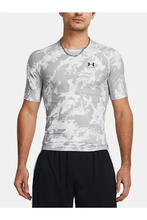 Under Armour Šedé pánské tričko UA HG Iso-Chill Prtd SS