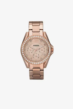 Fossil Růžovozlaté dámské hodinky Riley