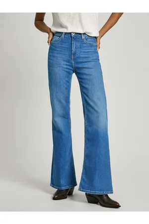 Pepe Jeans Modré dámské flared fit džíny