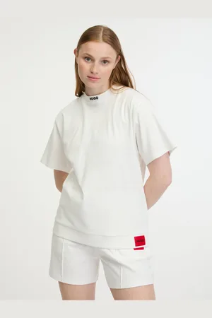 HUGO BOSS Krémové dámské tričko Dina T-shirt