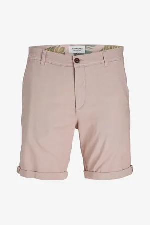 JACK & JONES Světle růžové pánské chino kraťasy Marco