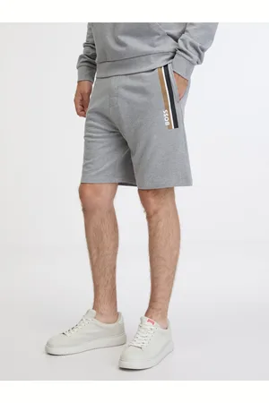 HUGO BOSS Šedé pánské teplákové kraťasy Authentic