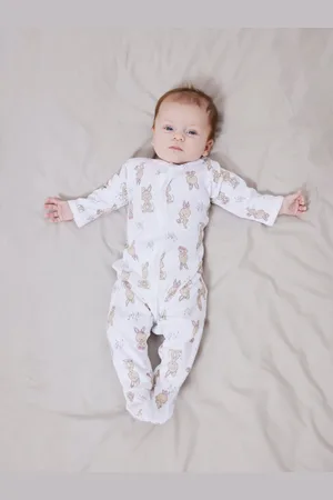 NAME IT Bílý vzorovaný holčičí overal Night Suit