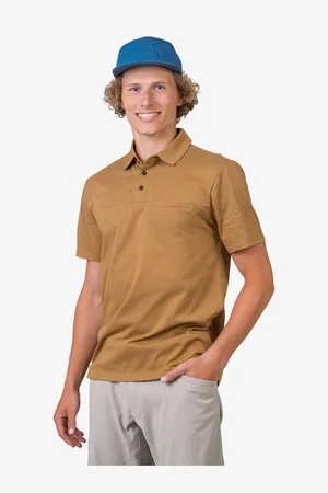 Cubus Hnědé pánské polo tričko Kajan