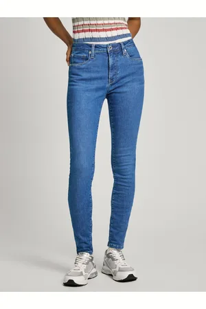 Pepe Jeans Modré dámské super skinny fit džíny