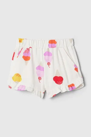 GAP Bílé holčičí baby vzorované kraťasy Brannan
