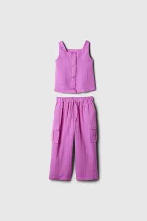 GAP Fialový holčičí mušelínový set