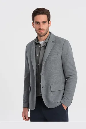 Ombre Clothing Šedé pánské sako