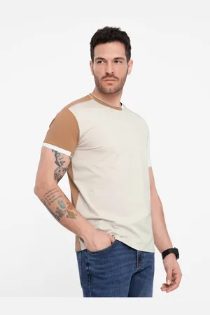 Ombre Clothing Hnědé pánské tričko
