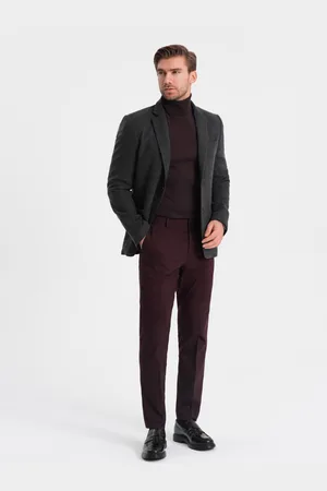 Ombre Clothing Čené pánské žakárové sako