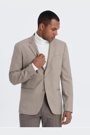 Ombre Clothing Béžové pánské sako