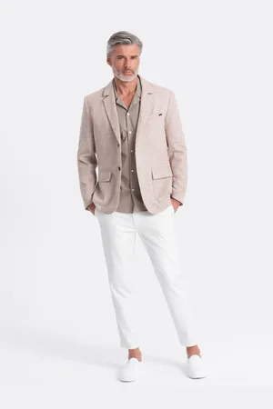 Ombre Clothing Béžové pánské sako