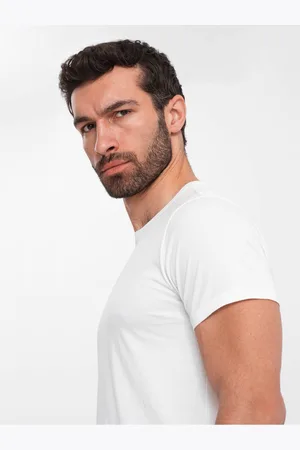Ombre Clothing Bílé pánské basic tričko