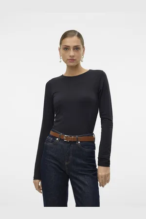 VERO MODA Černé dámské tričko Lulu