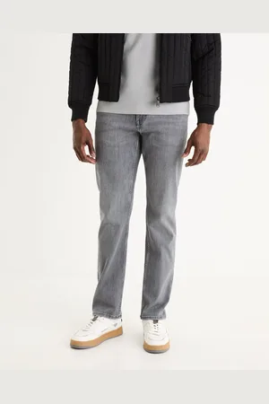 Celio Šedé pánské straight fit džíny C15
