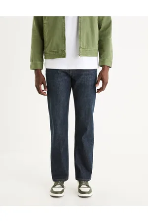 Celio Tmavě modré pánské straight fit džíny C5