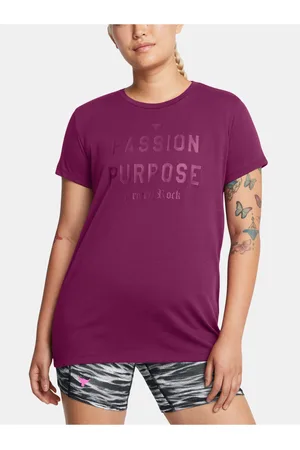 Under Armour Fialové dámské tričko UA Project Rock Heavyweight Passion