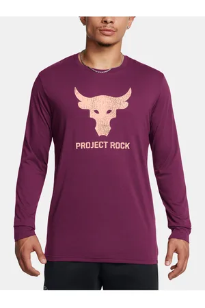 Under Armour Fialové pánské tričko UA Project Rock Brahma Bull
