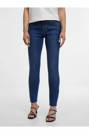 ORSAY Tmavě modré dámské skinny fit džíny