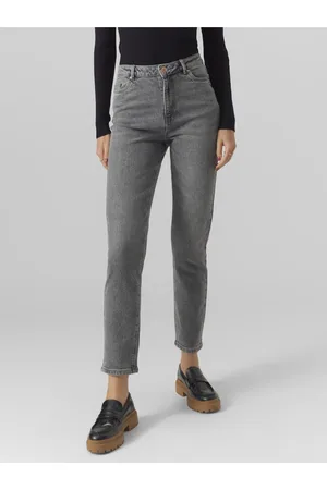 VERO MODA Šedé dámské mom džíny Linda
