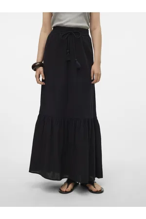 VERO MODA Černá dámská maxi sukně Pretty