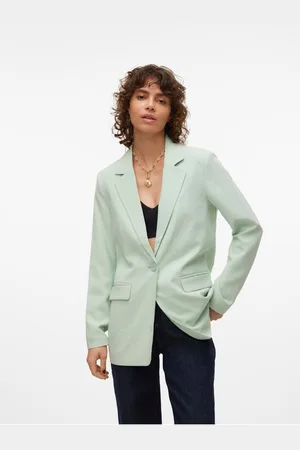 VERO MODA Světle zelené dámské sako Carmen