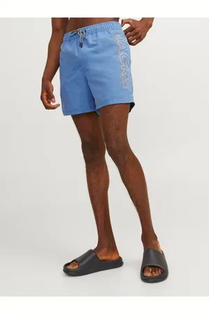 JACK & JONES Modré pánské plavky Fiji