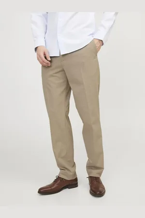 JACK & JONES Béžové pánské kalhoty Jones