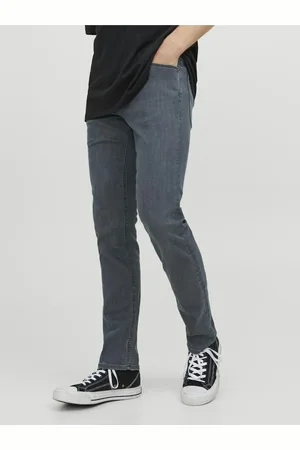 JACK & JONES Tmavě modré pánské slim fit džíny Glenn