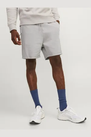 JACK & JONES Světle šedé pánské teplákové kraťasy Gordon