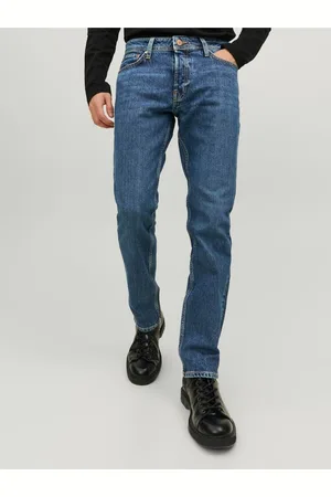 JACK & JONES Modré pánské slim fit džíny Tim