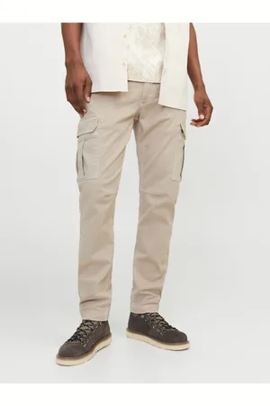 JACK & JONES Béžové pánské cargo kalhoty Marco