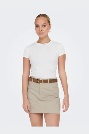 ONLY Bílé dámské basic tričko Elina