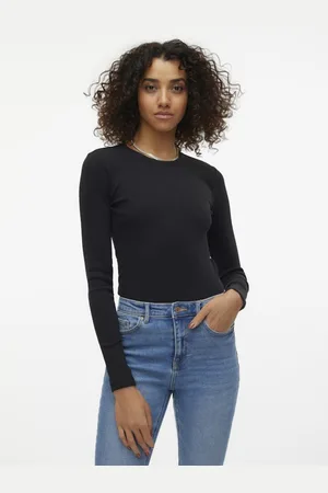 VERO MODA Černé dámské tričko Chloe