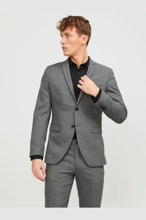 JACK & JONES Šedé pánské oblekové sako