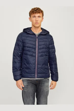 JACK & JONES Tmavě pánská prošívaná bunda