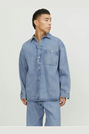 JACK & JONES Pánská svrchní džínová košile Santorini