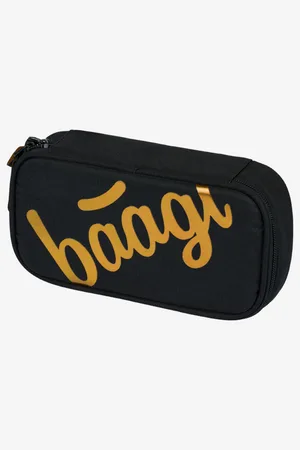 Baagl Černý školní penál etue Metallic Bronze