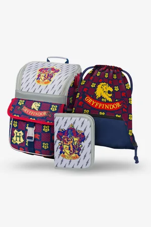 Baagl Červeno-modrý školní set - aktovka, penál, sáček Zippy Harry Potter Nebelvír