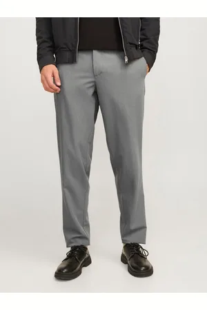JACK & JONES Šedé pánské chino kalhoty Tace