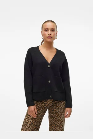 VERO MODA Černý dámský kardigan Boom