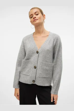 VERO MODA Světle šedý dámský kardigan Boom
