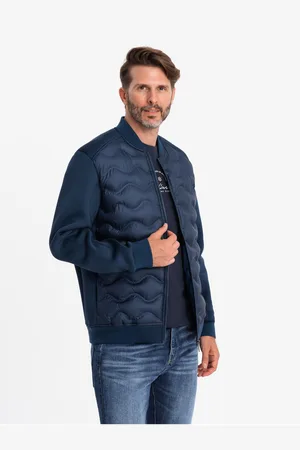 Ombre Clothing Pánská prošívaná bunda bomber