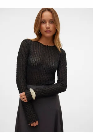 VERO MODA Černé dámské tričko Shelby